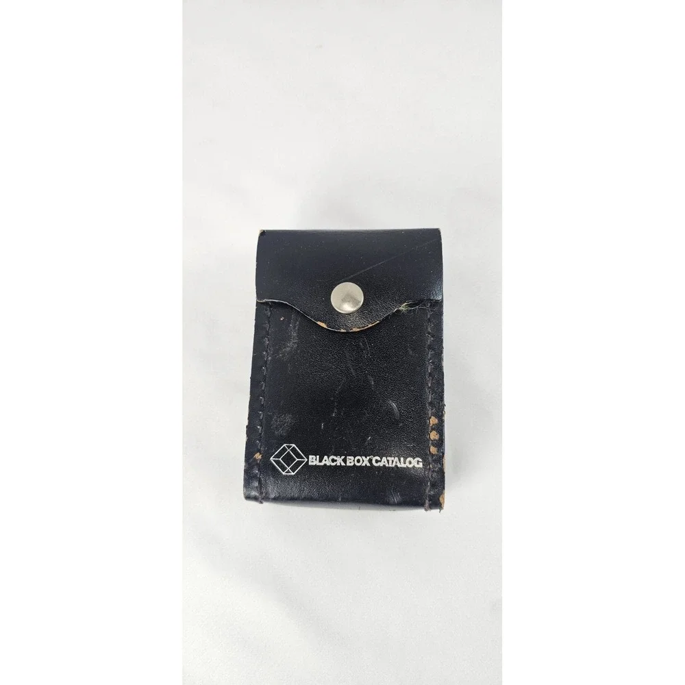 Vintage Black Box Catalog Leather Case Pouch for Fox Box Tester TSW30B